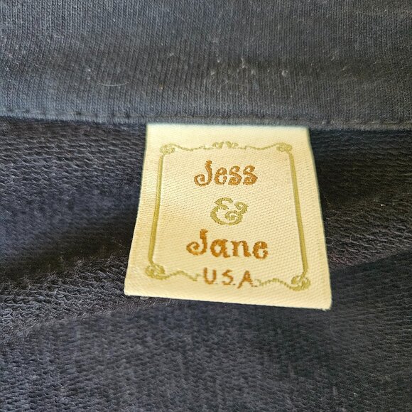 Jess & Jane Jacket Womens XL Artsy Zip Rhinestone Chocolate Sweater Dark Floral - Picture 6 of 9